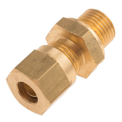 RS PRO In-Line Thermocouple Compression Fitting for Use with Thermocouple, 1/8 BSPP, 6mm Probe, RoHS Compliant Standard