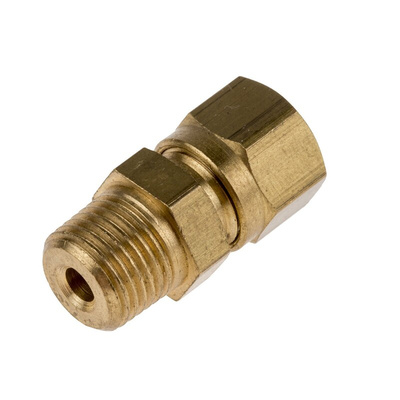 RS PRO In-Line Thermocouple Compression Fitting for Use with Thermocouple, 1/8 BSPT, 1/8in Probe, RoHS Compliant