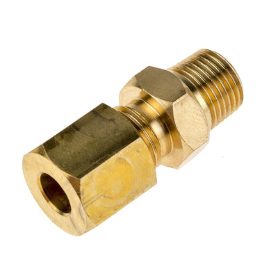 RS PRO In-Line Thermocouple Compression Fitting for Use with Thermocouple, 1/8 BSPT, 6mm Probe, RoHS Compliant Standard