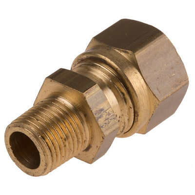 RS PRO In-Line Thermocouple Compression Fitting for Use with Thermocouple, 1/8 BSPT, 1/4in Probe, RoHS Compliant