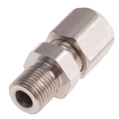 RS PRO In-Line Thermocouple Compression Fitting for Use with Thermocouple, 1/8 BSP, 3/16in Probe, RoHS Compliant