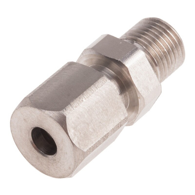 RS PRO In-Line Thermocouple Compression Fitting for Use with Thermocouple, 1/8 BSP, 3/16in Probe, RoHS Compliant