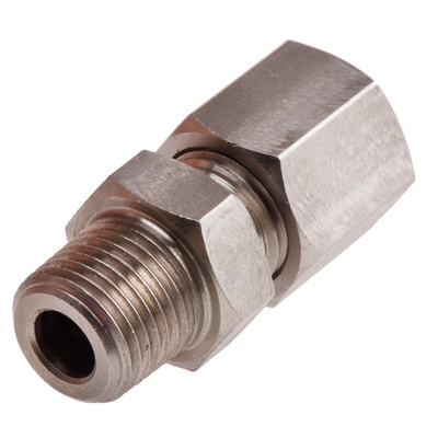 RS PRO In-Line Thermocouple Compression Fitting for Use with Thermocouple, 1/8 BSPT, 3/16in Probe, RoHS Compliant