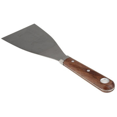 Wood 125 x 75 mm Putty Knife Scraper with Polished Blade
