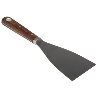 Wood 125 x 75 mm Putty Knife Scraper with Polished Blade