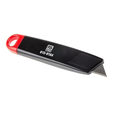 RS PRO Retractable Automatic Safety Knife with Straight Blade