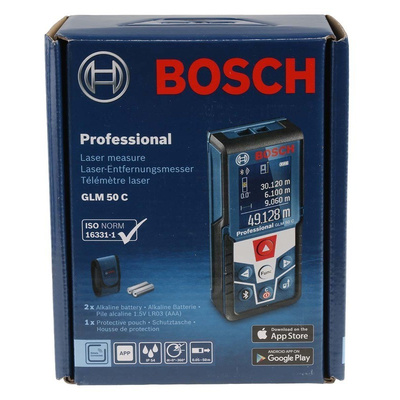 Bosch GLM 50C Laser Measure, 0.05 → 50m Range, ±1.5 mm Accuracy