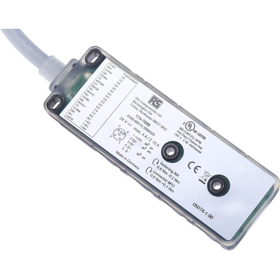 RS PRO Sensor Box, M12, 5m cable, 5 way, 8 port
