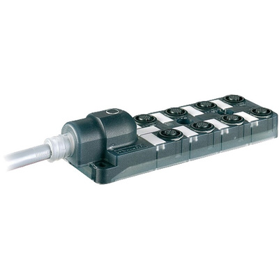RS PRO Sensor Box, M12, 10m cable, 5 way, 8 port
