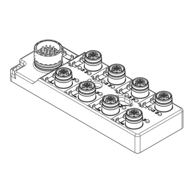 Brad from Molex 120119 Series Sensor Box, M12, 5 way, 8 port