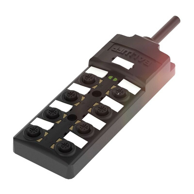 BALLUFF BPI00 Series Sensor Box, M12, 3m cable, 8 way, 8 port