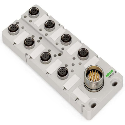 Wago 757 Series Actuator Hub, M12, 5 way, 8 port