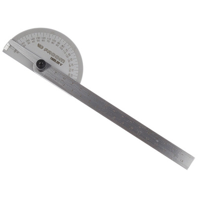 Facom Metric Depth Gauge Protractor, 180° Range, 170mm Stainless Steel Blade