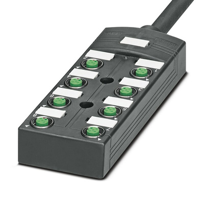 Phoenix Contact SACB Series Sensor Box, M12, 5m cable, 5 way, 8 port
