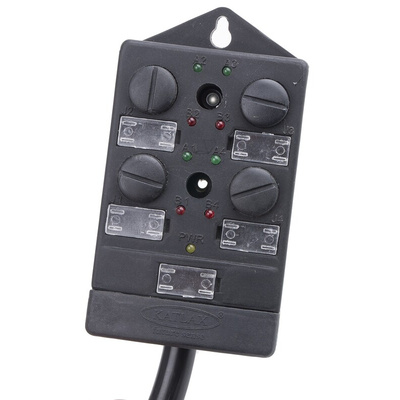 RS PRO Sensor Box, M12, 5m cable, 5 way, 4 port