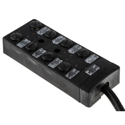 RS PRO Sensor Box, M12, 10m cable, 5 way, 8 port