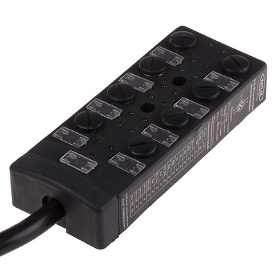 RS PRO Sensor Box, M12, 5m cable, 5 way, 8 port