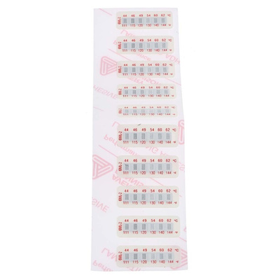 RS PRO Non-Reversible Temperature Sensitive Label, 44°C to 62°C, 6 Levels