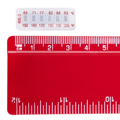 RS PRO Non-Reversible Temperature Sensitive Label, 65°C to 93°C, 6 Levels