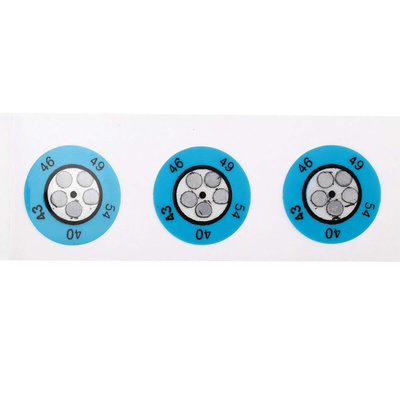 RS PRO Non-Reversible Temperature Sensitive Label, 40°C to 54°C, 5 Levels