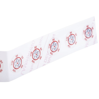 RS PRO Non-Reversible Temperature Sensitive Label, 88°C to 110°C, 5 Levels