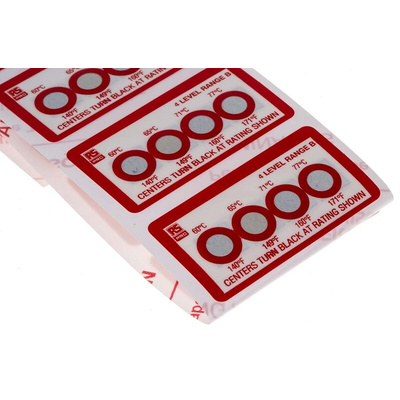 RS PRO Non-Reversible Temperature Sensitive Label, 60°C to 77°C, 4 Levels