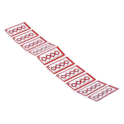 RS PRO Non-Reversible Temperature Sensitive Label, 127°C to 143°C, 4 Levels