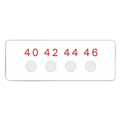 RS PRO Non-Reversible Temperature Sensitive Label, 40°C to 46°C, 4 Levels