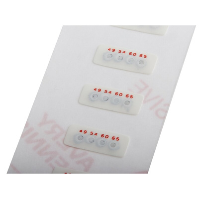 RS PRO Non-Reversible Temperature Sensitive Label, 49°C to 65°C, 4 Levels