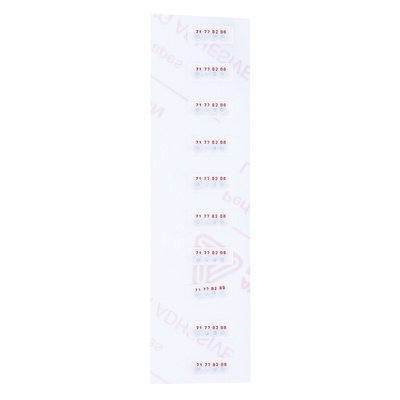 RS PRO Non-Reversible Temperature Sensitive Label, 71°C to 88°C, 4 Levels