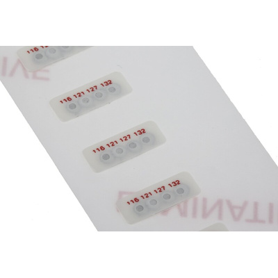 RS PRO Non-Reversible Temperature Sensitive Label, 116°C to 132°C, 4 Levels