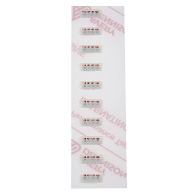 RS PRO Non-Reversible Temperature Sensitive Label, 116°C to 132°C, 4 Levels