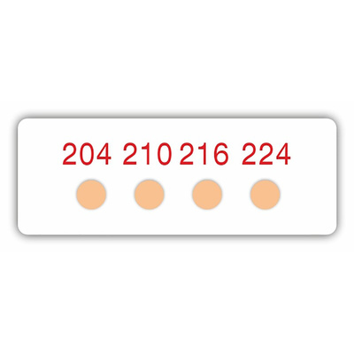 RS PRO Non-Reversible Temperature Sensitive Label, 160°C to 224°C, 4 Levels