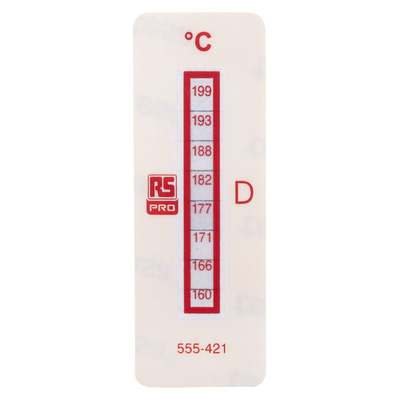 RS PRO Non-Reversible Temperature Sensitive Label, 160°C to 199°C, 8 Levels
