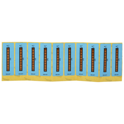 RS PRO Non-Reversible Temperature Sensitive Label, 204°C to 260°C, 8 Levels