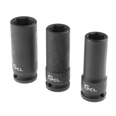 RS PRO 12 mm, 13 mm, 14 mm, 17 mm, 19 mm, 21 mm, 22 mm, 24 mm, 1/2 in Drive Impact Socket Set Hexagon