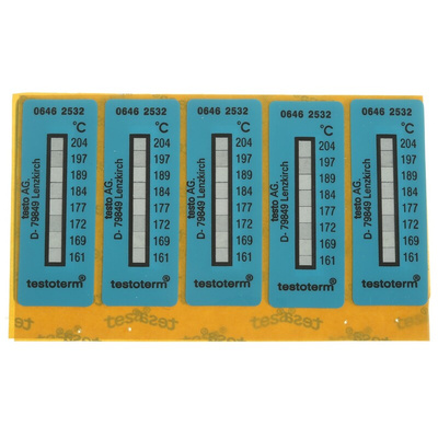 Testo Temperature Sensitive Label, +161°C to +204°C, 2 Levels