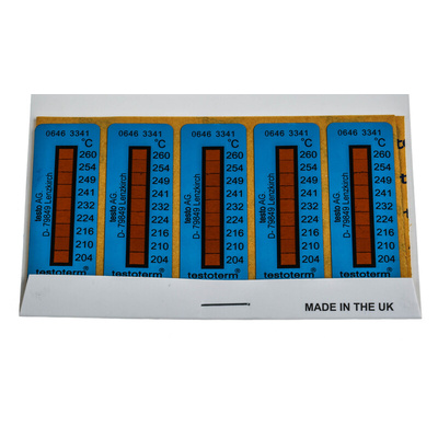 Testo Temperature Sensitive Label, +204°C to +260°C, 2 Levels