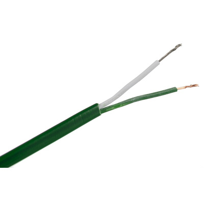 RS PRO Type K Thermocouple Wire, 100m, Unscreened, PVC Insulation, +105°C Max, 7/0.2mm