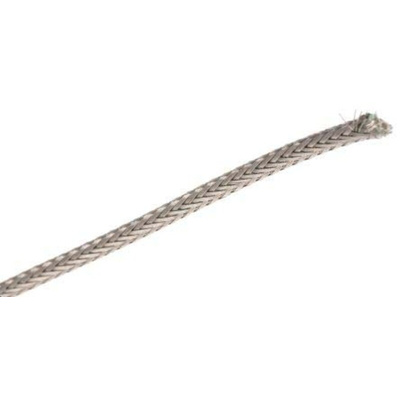 RS PRO Type K Thermocouple Wire, 10m, Unscreened, Glass Fibre Insulation, +400°C Max, 7/0.2mm