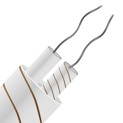 RS PRO Type T Thermocouple Wire, 10m, Unscreened, Glass Fibre Insulation, +400°C Max, 1/0.315mm