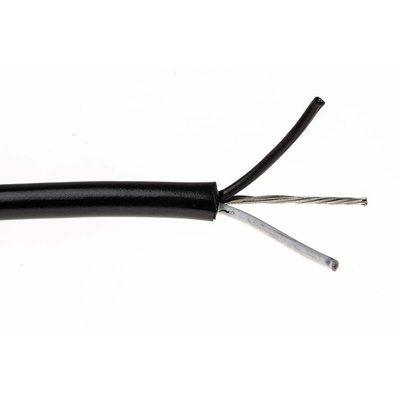 RS PRO Type J Thermocouple Wire, 25m, Screened, PVC Insulation, +105°C Max, 7/0.2mm