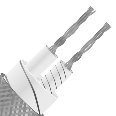RS PRO Type J Thermocouple Wire, 25m, Screened, Glass Fibre Insulation, +400°C Max, 7/0.2mm