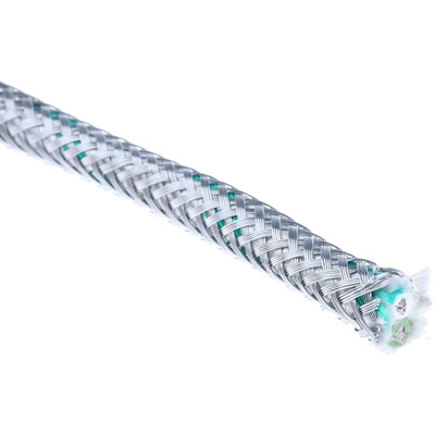 RS PRO Type K Thermocouple & Extension Wire, 25m, Unscreened, Silicone Rubber Insulation, +250°C Max, 14/0.3mm