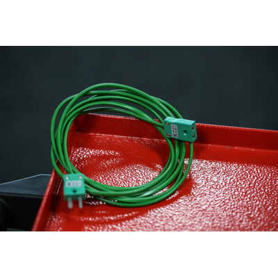 RS PRO Type K Extension Cable, 2m, PVC Insulation, +220°C Max, 7/0.2mm