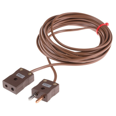 RS PRO Type T Extension Cable, 5m, PVC Insulation, +220°C Max, 7/0.2mm