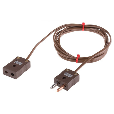 RS PRO Type T Extension Cable, 2m, PVC Insulation, +220°C Max, 7/0.2mm