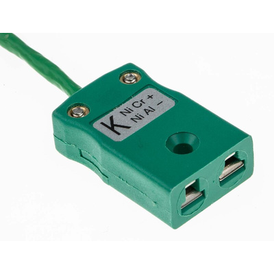 RS PRO Type K Extension Cable, 2m, PFA Insulation, 7/0.2mm