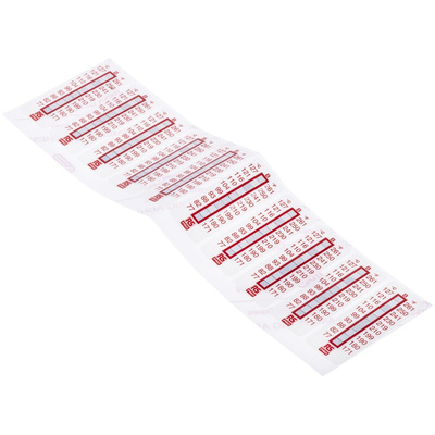 RS PRO Non-Reversible Temperature Sensitive Label, 77°C to 127°C, 10 Levels
