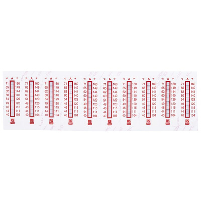 RS PRO Non-Reversible Temperature Sensitive Label, 40°C to 71°C, 9 Levels